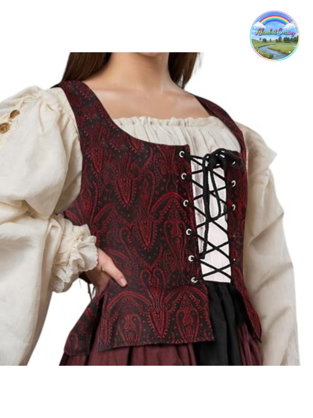 Women's Reversible Corset Bodice Renaissance Pirate Costume Top